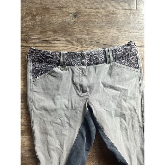 Equestrian Horse Riding Pants / Breeches Women size US 26 USG Lace Rhinestones - Picture 1 of 4